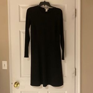 Black long sleeve midi dress. Size small. Worn once.